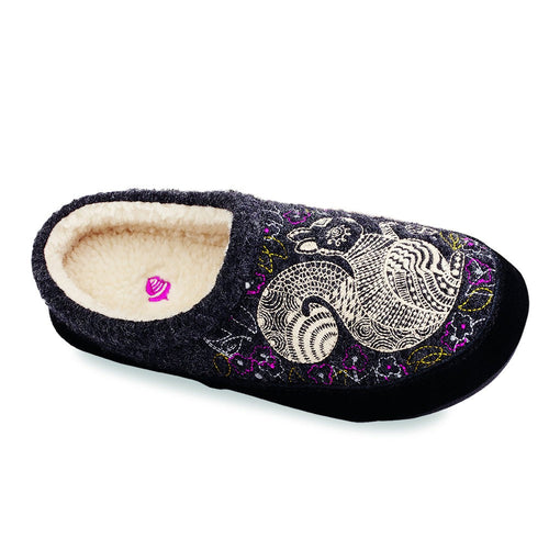 Women's Forest Mule Slippers in Grey Squirrel Inside Top View#color_grey-squirrel