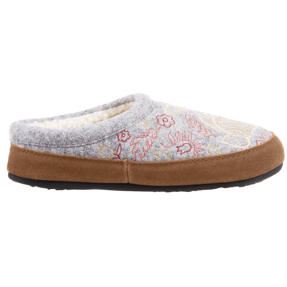 Women's Forest Mule Slippers in Heather Grey Hare Profile#color_heather-grey-hare