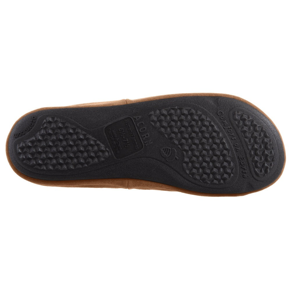 Women's Forest Mule Slippers in Heather Grey Hare Bottom Sole View#color_heather-grey-hare