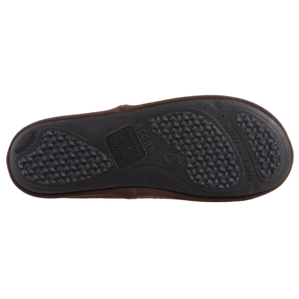 Women's Forest Mule Slippers in Navy Moose Bottom Sole Tread#color_navy-moose