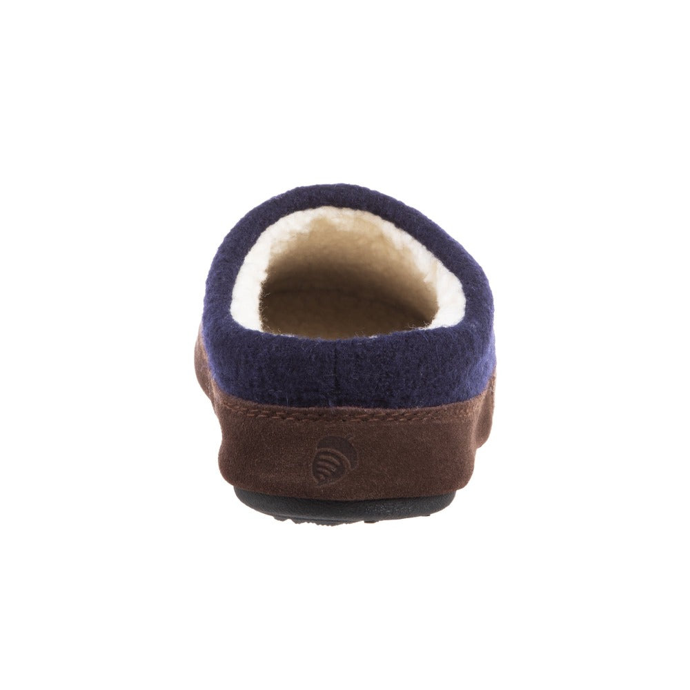 Women's Forest Mule Slippers in Navy Moose Back Heel#color_navy-moose