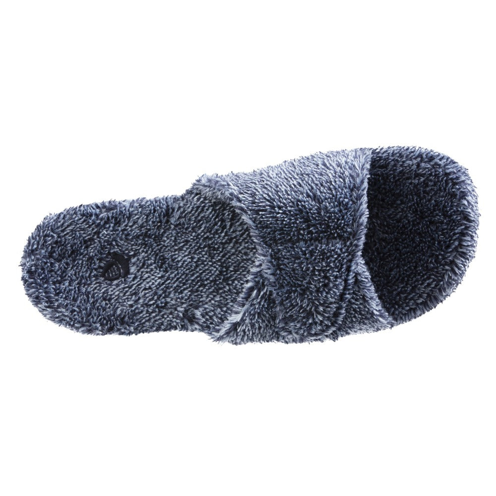 Women's Spa Slide Slippers in Navy Heather Inside Top View#color_navy-heather