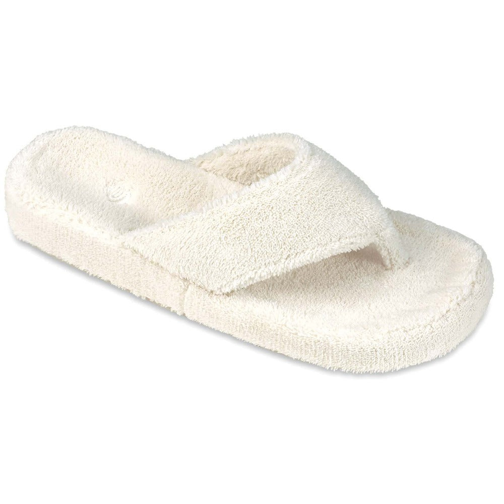 Women's Spa Thong Slippers in Natural Right Angled View#color_natural