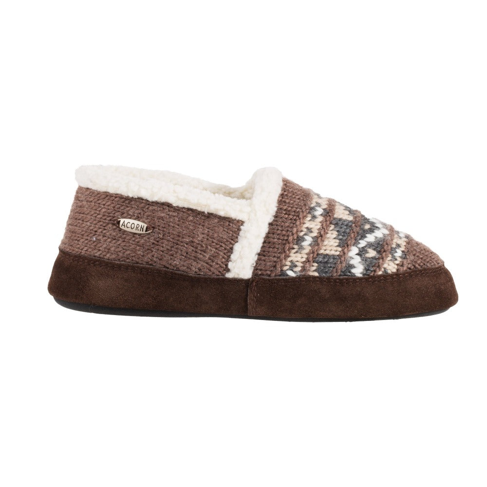 Acorn Nordic Moccasin Slipper Brown Side View#color_nordic-brown