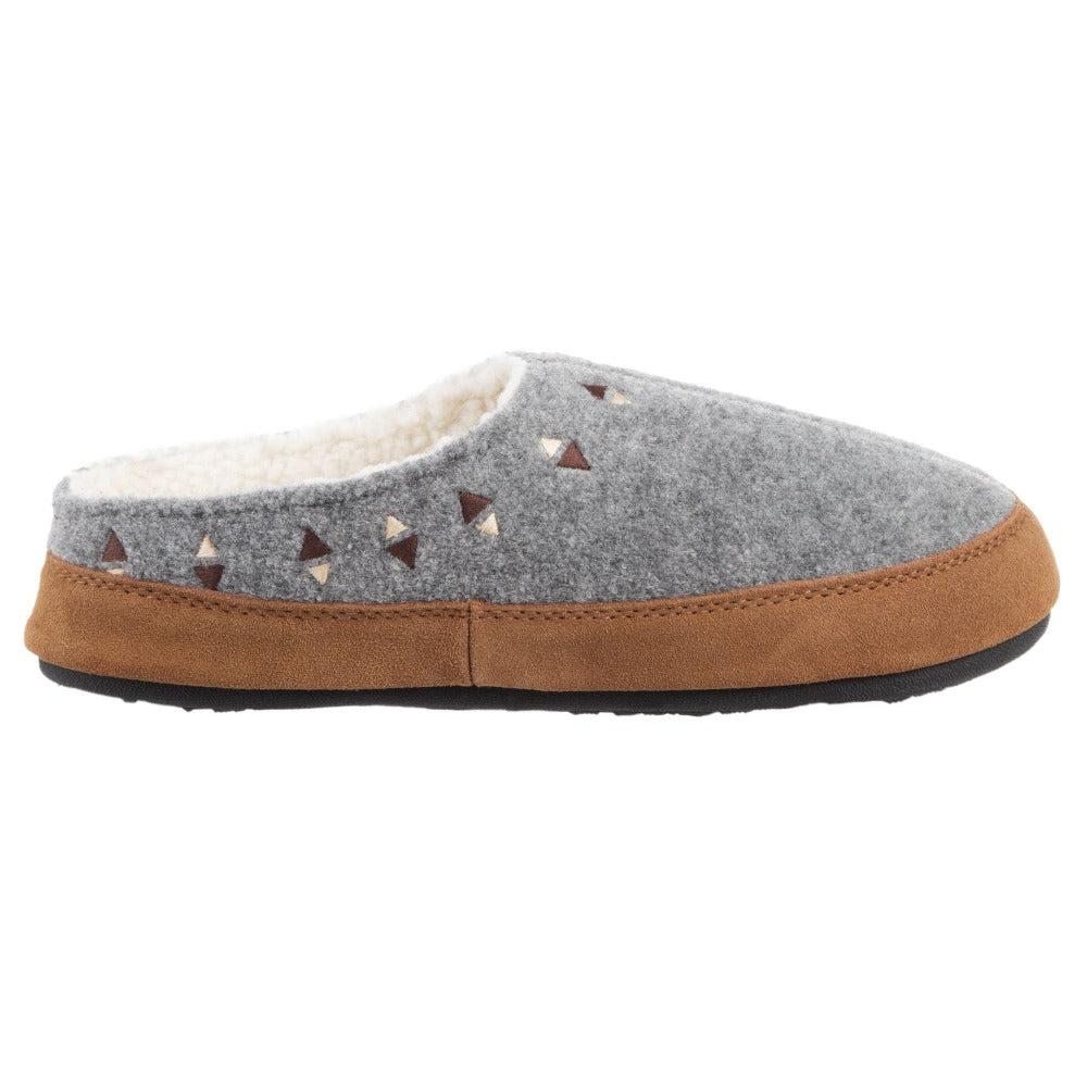 Acorn Women's Geo Hoodback Slipper Ash Side View#color_ash