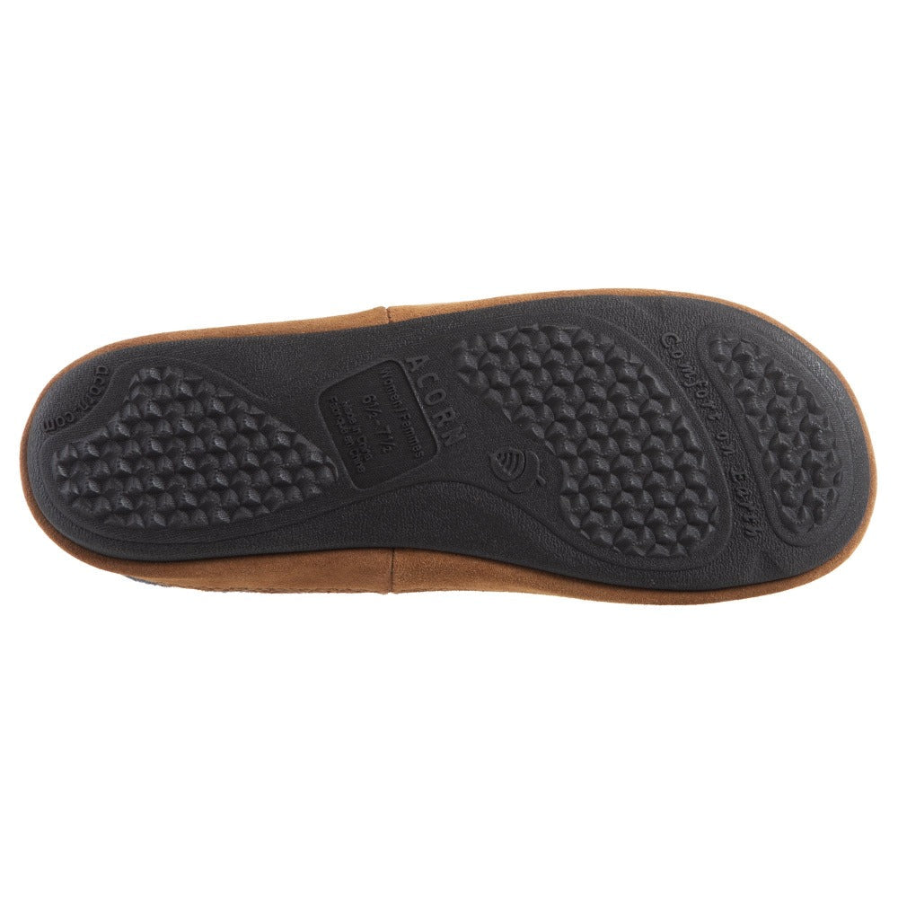 Acorn Women's Geo Hoodback Slipper Garnet Sole View #color_garnet