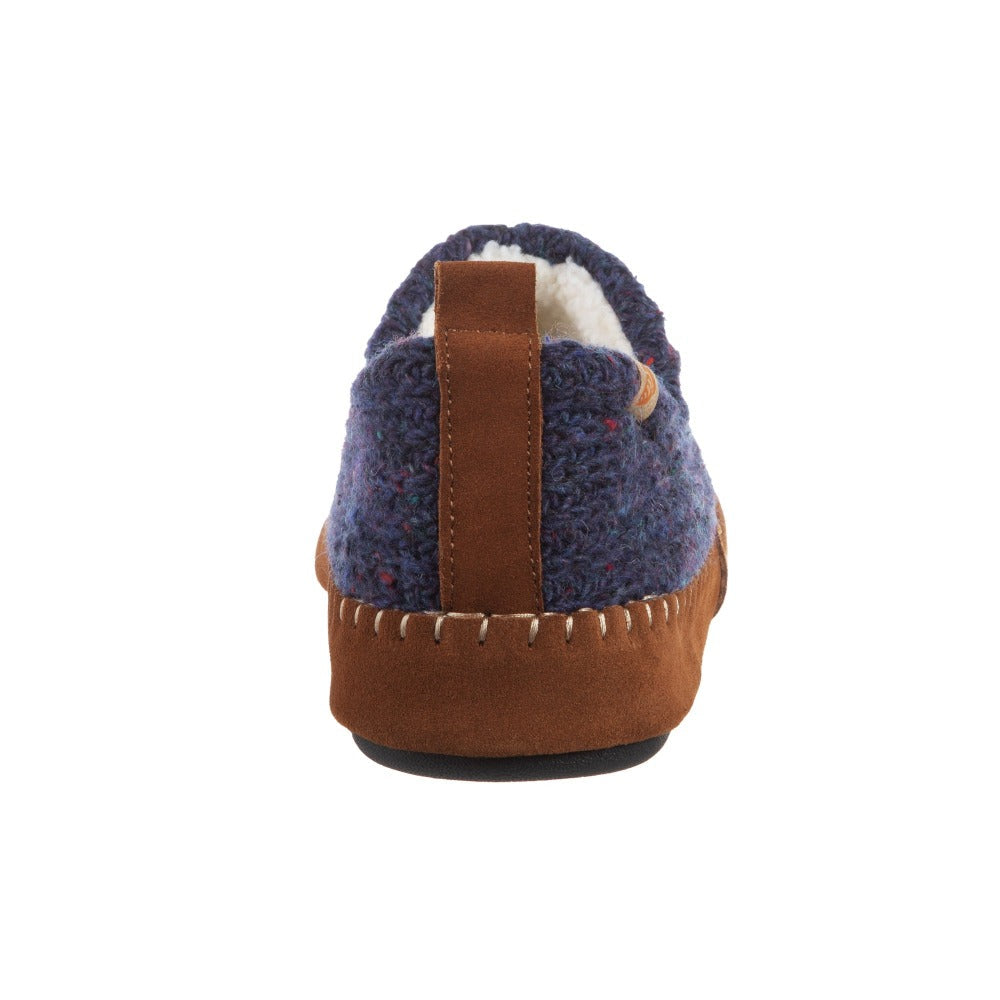 Acorn Camden Recycled Yarn Slipper Navy Back View#color_navy