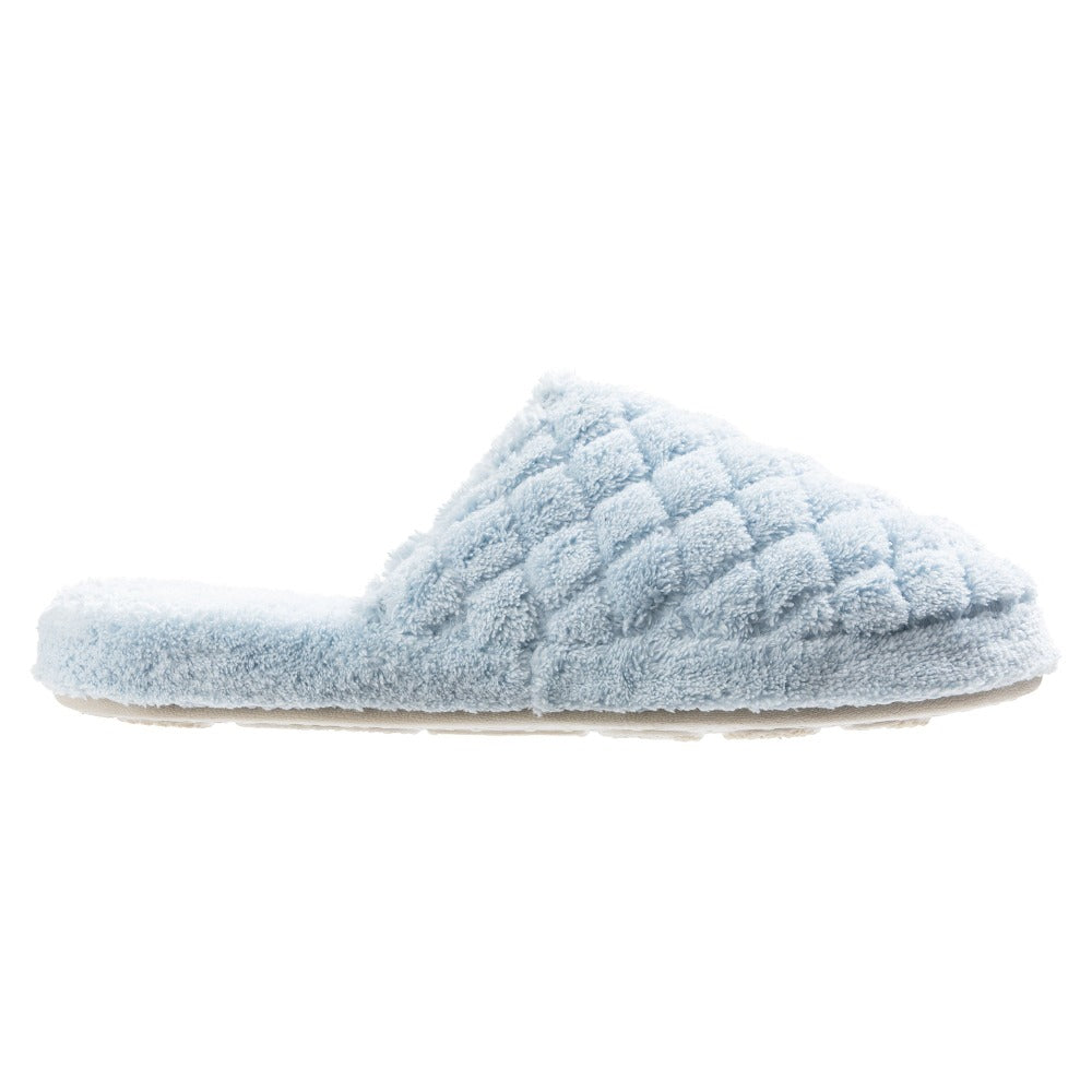 Women's Spa Quilted Clog in Powder Blue Profile#color_powder-blue