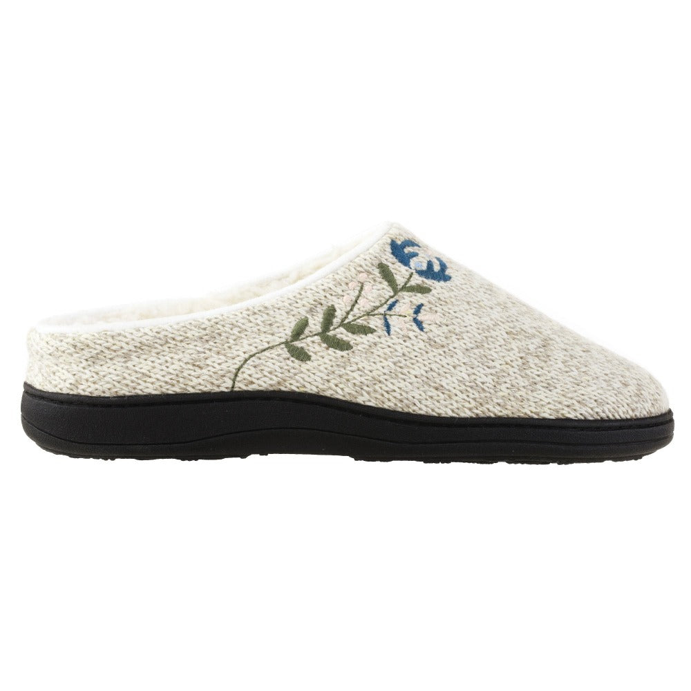 Women’s Flora Hoodback Slipper in Oatmeal Heathered Profile#color_oatmeal