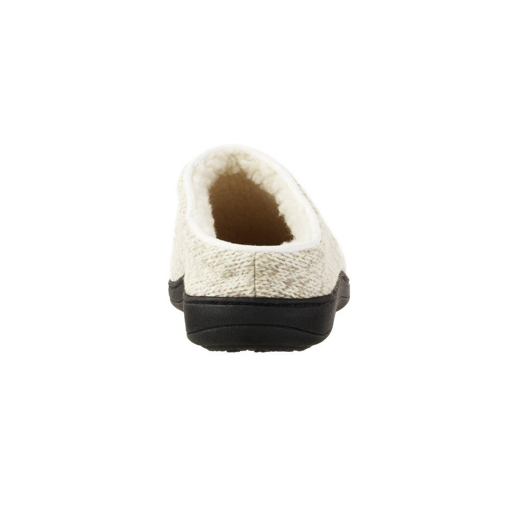 Women’s Flora Hoodback Slipper in Oatmeal Heathered Back Heel#color_oatmeal