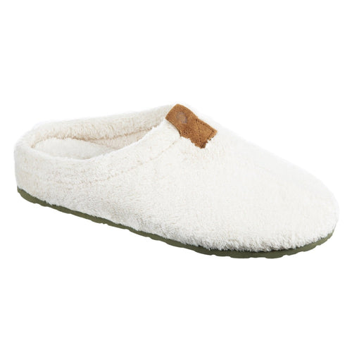 Women’s Algae-Infused Spa Slippers in Ewe Right Angled View#color_white