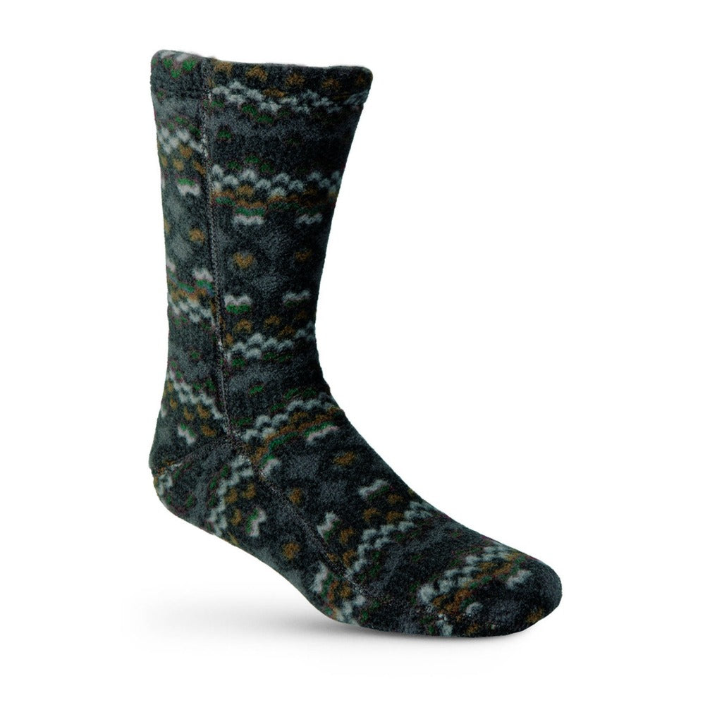 Versafit Fleece Cabin Socks in Charcoal Cable#color_charcoal-cable