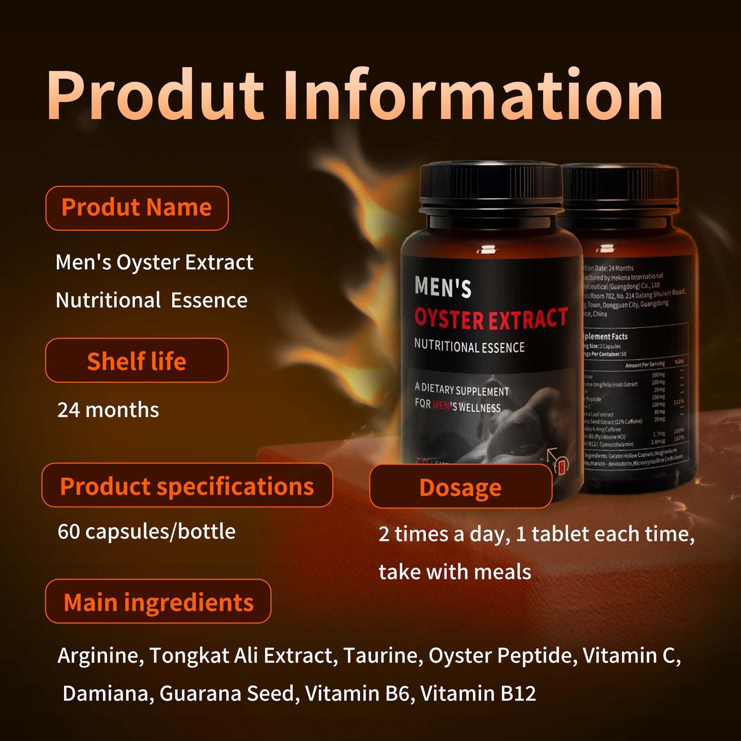 MEN'S OYSTER EXTRACT NUTRITIONAL ESSENCE