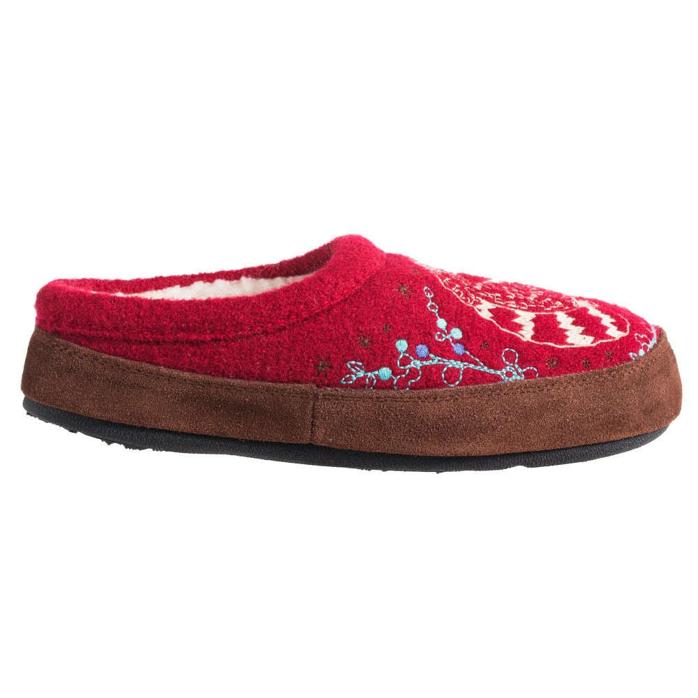 Women's Forest Mule Slippers in Red Raccoon Profile#color_red-racoon