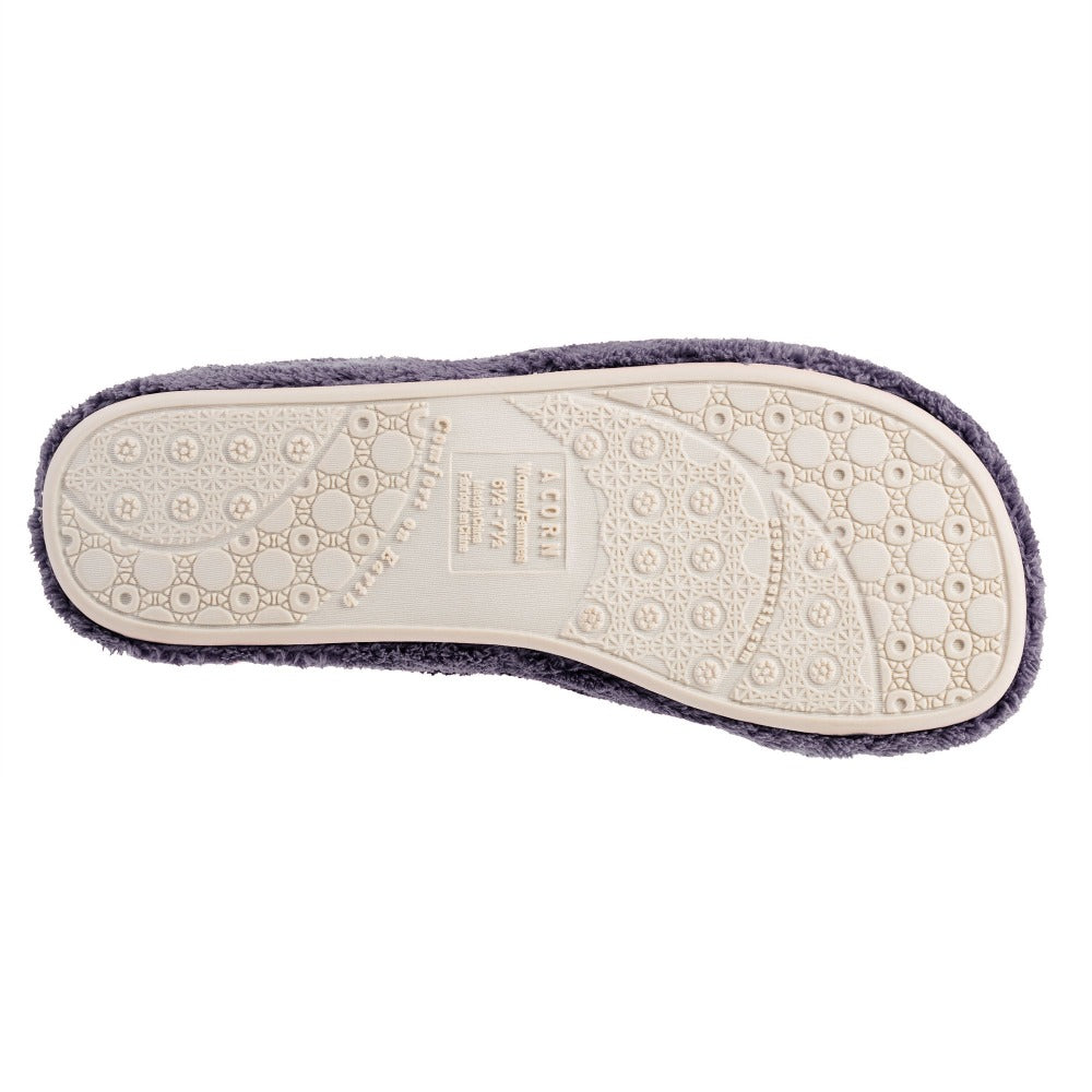 Women's Spa Slide Slippers in Ink Bottom Sole Tread#color_ink