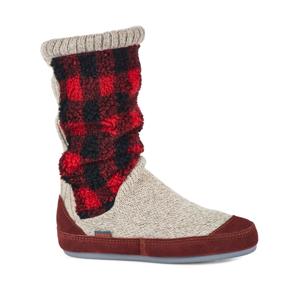 Women's Slouch Boots in Classic Buffalo Plaid Right Angled View#color_classic-buffalo-plaid