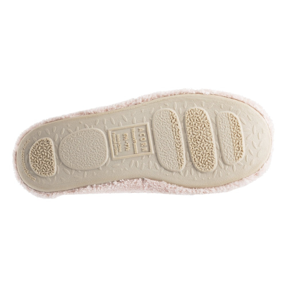 Women's Spa Quilted Clog in Pink Bottom Sole Tread#color_pink