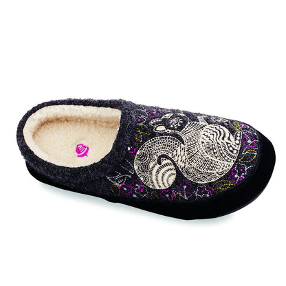 Women's Forest Mule Slippers in Grey Squirrel Inside Top View#color_grey-squirrel