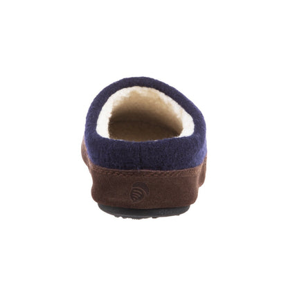 Women's Forest Mule Slippers in Navy Moose Back Heel#color_navy-moose