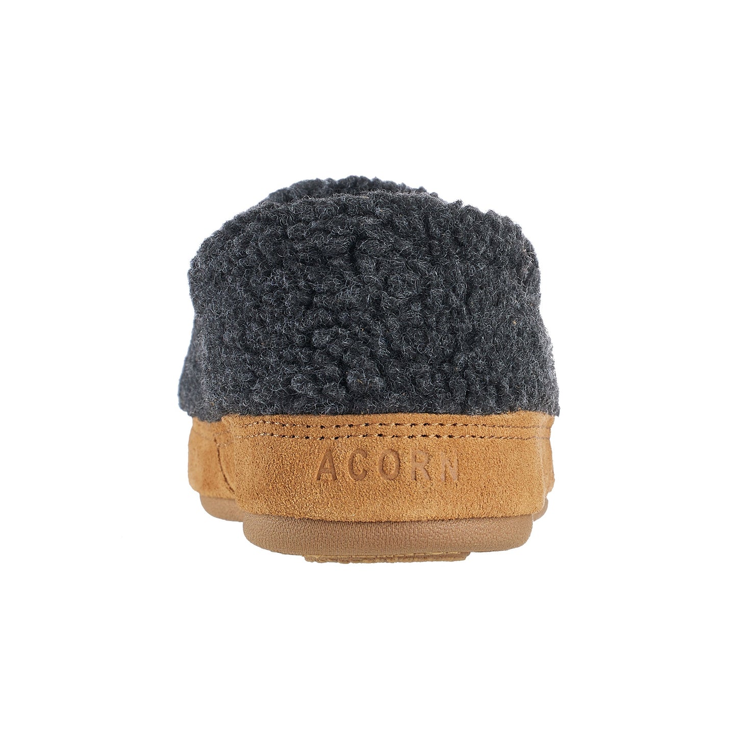 10080 Women's Fleece Moc Slippers in Buff Popcorn Right Angled View #color_dark-charcoal