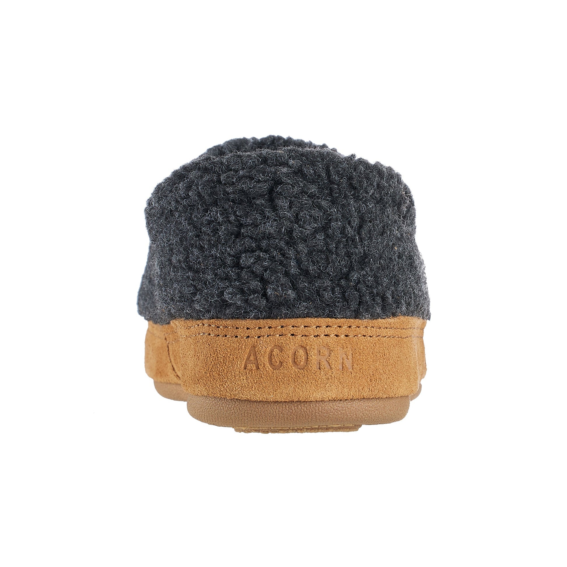 10080 Women's Fleece Moc Slippers in Buff Popcorn Right Angled View #color_dark-charcoal
