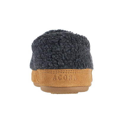 10080 Women's Fleece Moc Slippers in Buff Popcorn Right Angled View #color_dark-charcoal