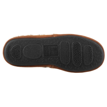 Acorn Moccasin Slipper Bottom Outsole View#color_brown-berber