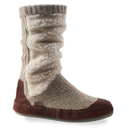 Women's Slouch Boots in Buff Popcorn Side Profile#color_buff-popcorn