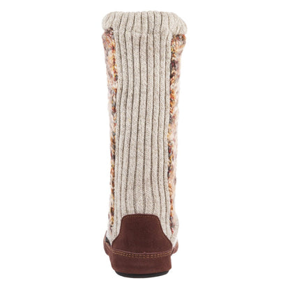 Women's Slouch Boots in Sunset Cable Knit Back Heel#color_sunset-cable-knit