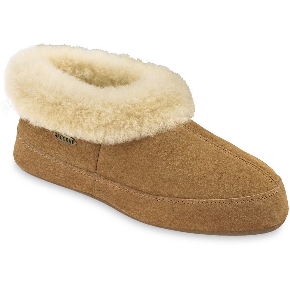 Women's Oh Ewe Boot Slippers in Walnut Right Angled View#color_walnut