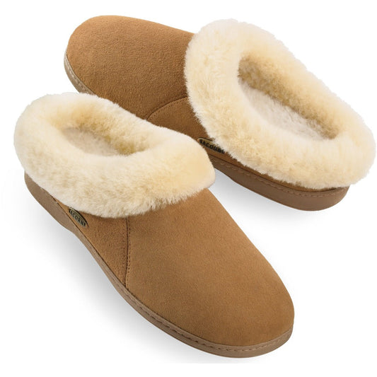 Acorn Women's Shearling Collar Slipper in Cognac #color_walnut