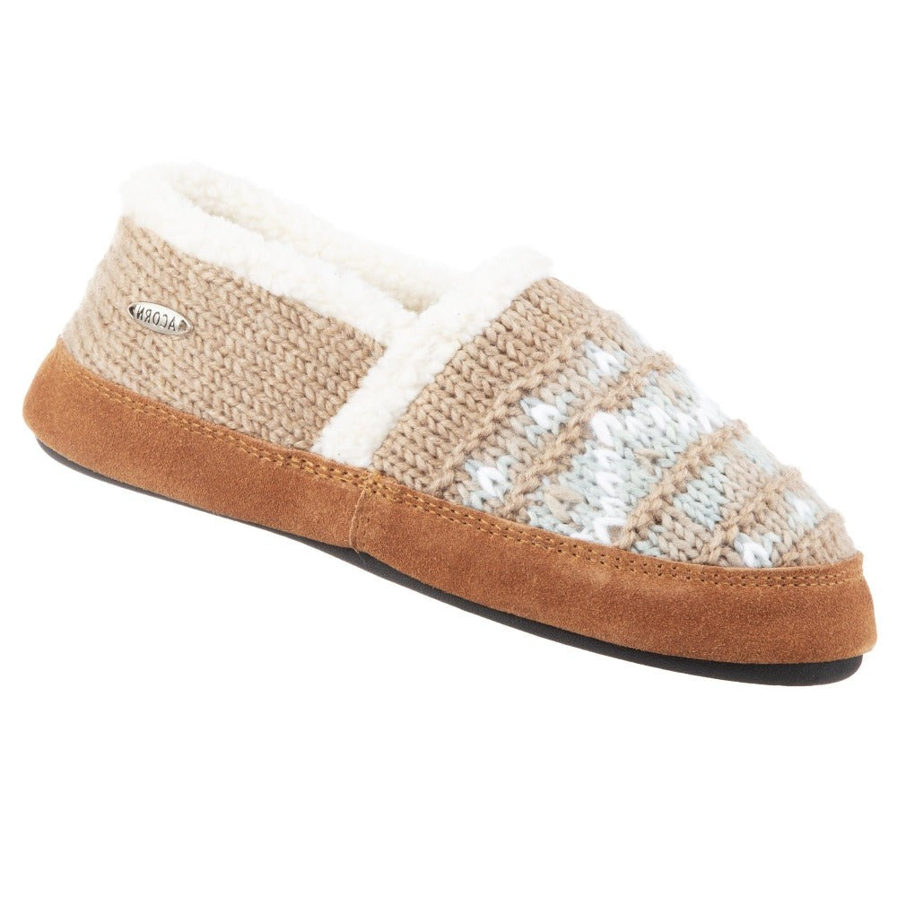 Nordic Oatmeal Heather Acorn Slipper#color_nordic-oatmeal-heather