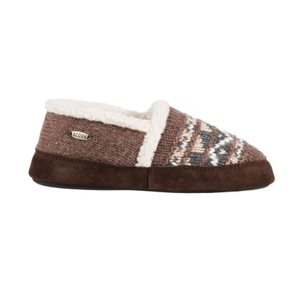 Acorn Nordic Moccasin Slipper Brown Side View#color_nordic-brown