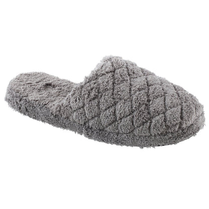 Women's Spa Quilted Clog in Grey Right Angled View#color_grey