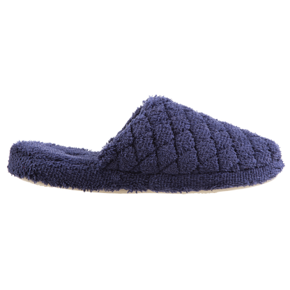 Women's Spa Quilted Clog in Navy/Blue Profile#color_navy