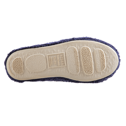Women's Spa Quilted Clog in Navy/Blue Bottom Sole Tread#color_navy