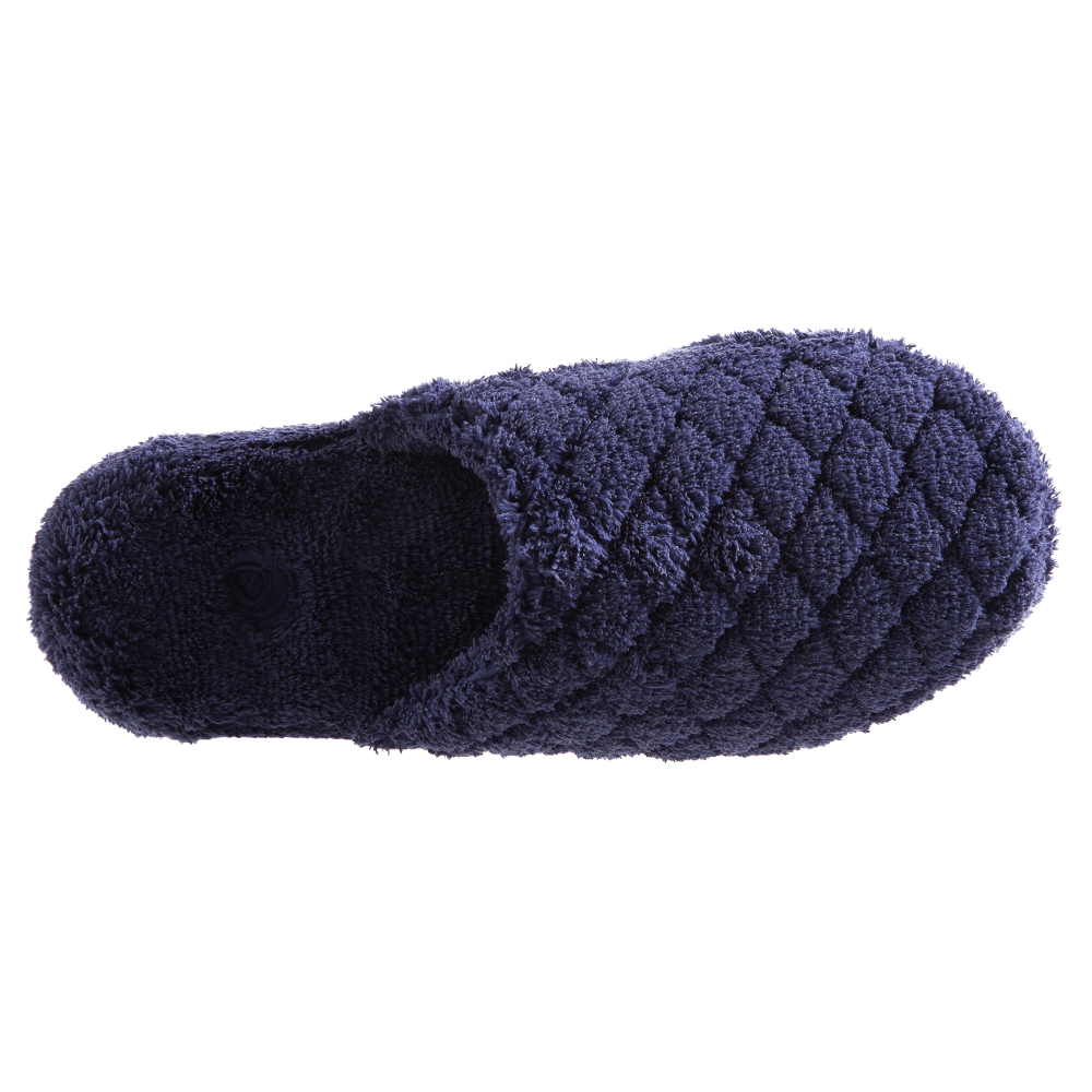 Women's Spa Quilted Clog in Navy/Blue Inside Top View#color_navy