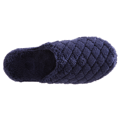 Women's Spa Quilted Clog in Navy/Blue Inside Top View#color_navy