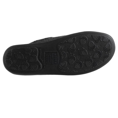 Women’s Flora Hoodback Slipper in Charcoal Heathered Bottom Sole Tread#color_charcoal