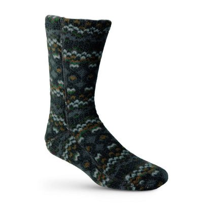 Versafit Fleece Cabin Socks in Charcoal Cable#color_charcoal-cable