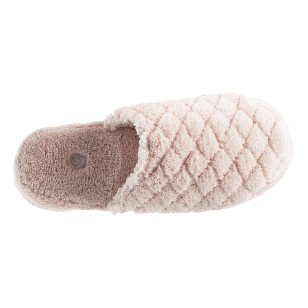 Women's Spa Quilted Clog in Pink Inside Top View#color_pink