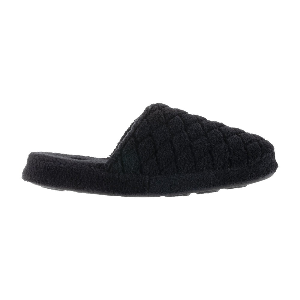 Women's Spa Quilted Clog in Black Profile#color_black