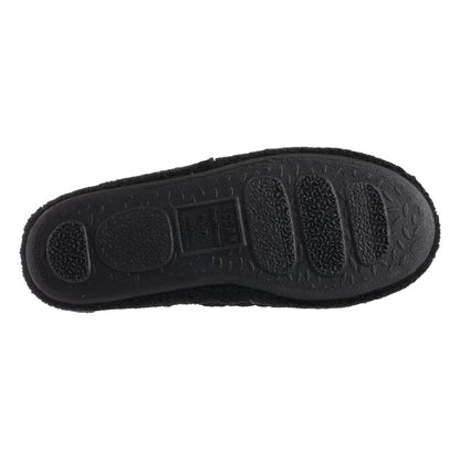 Women's Spa Quilted Clog in Black Bottom Sole Tread#color_black